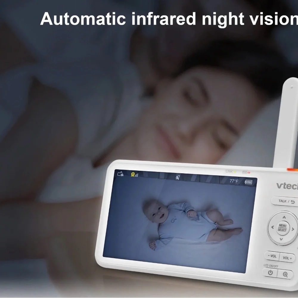 Brand New VTech White Over-the-Crib Smart HD Video Monitor WiFi, and nightlight